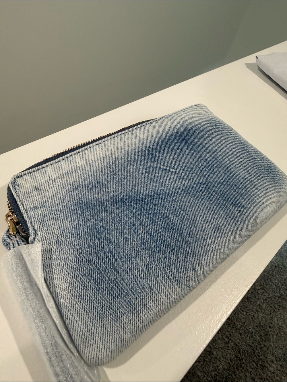 Coach Loved Denim Large Wristlet with Gold Hardware - Picture 5 of 10